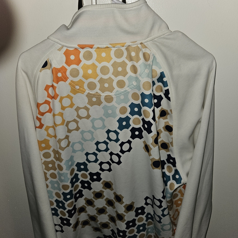 White And Multicolor Geometric Pattern Jacket - image 4